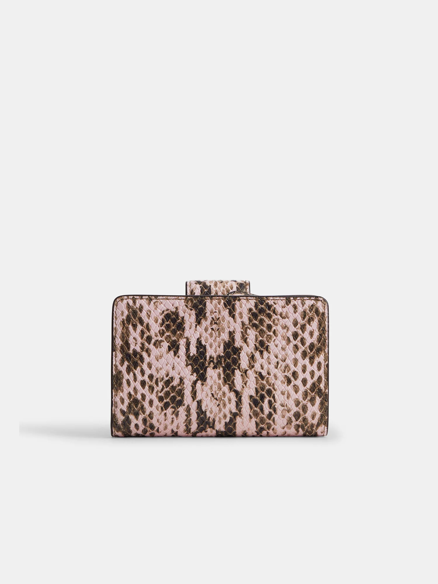 Средний кошелек на кнопке с тиснением под питона Coach — 6