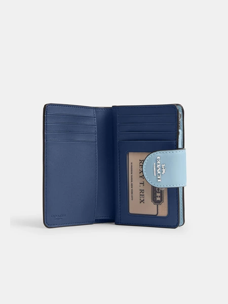 Кошелёк Coach Medium Corner Zip с цветочным принтом