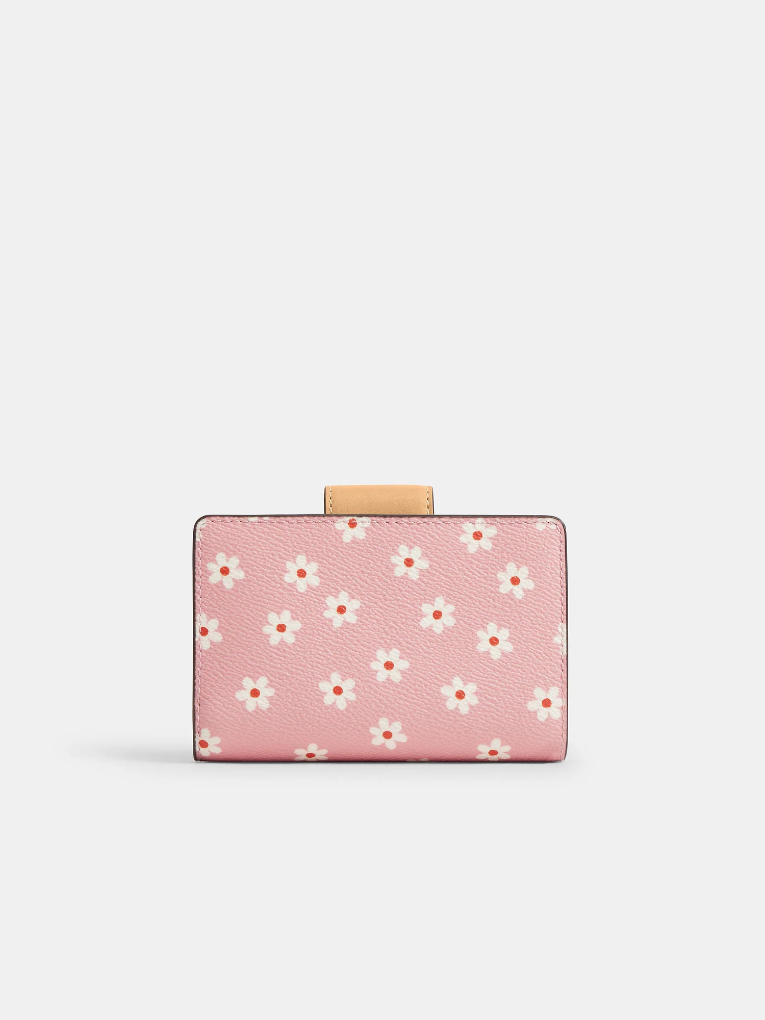 Компактный кошелек Coach с угловой молнией и цветочным принтом — 14