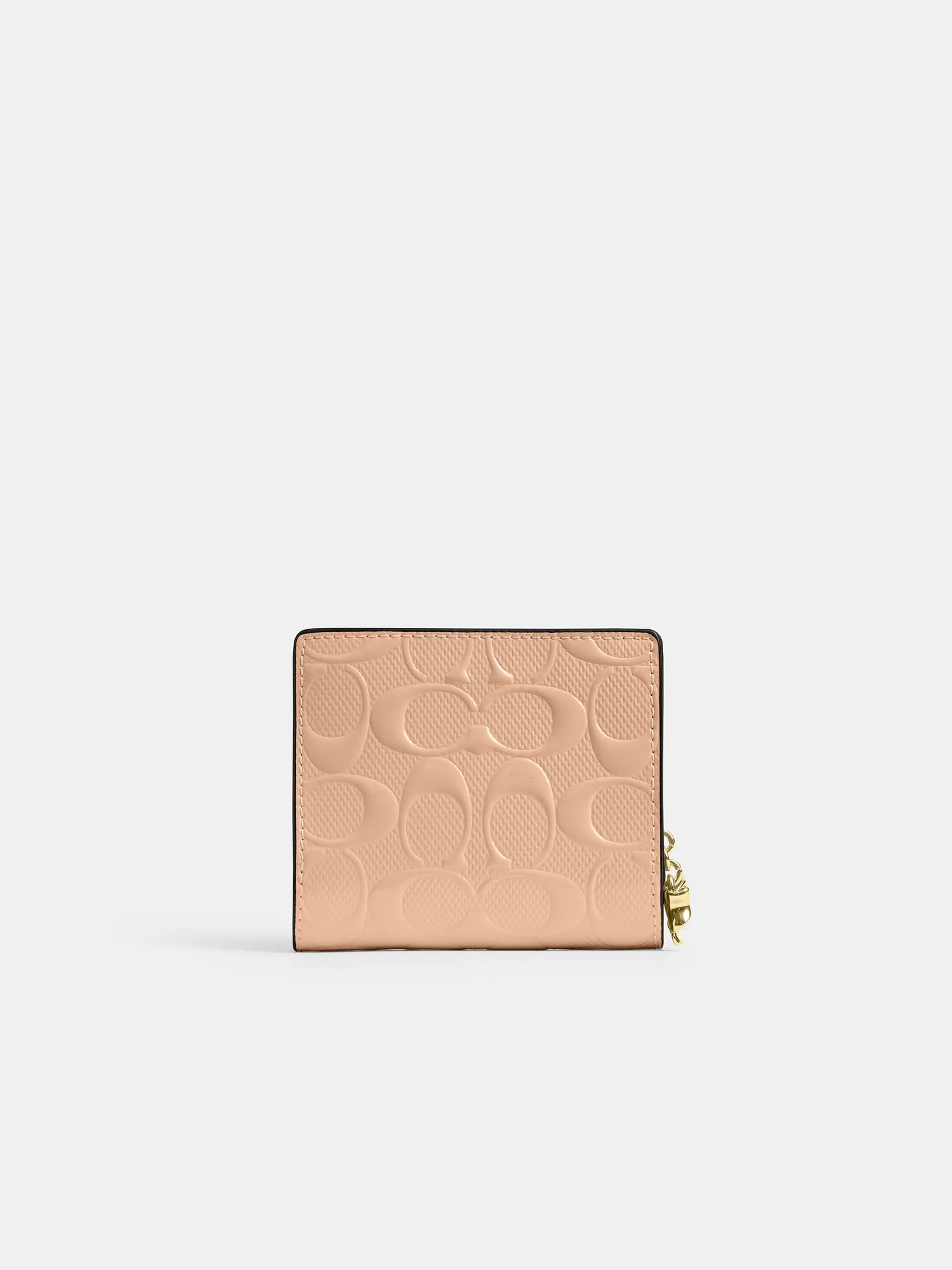 Кошелёк Coach на кнопке из фирменной кожи с подвеской — 2