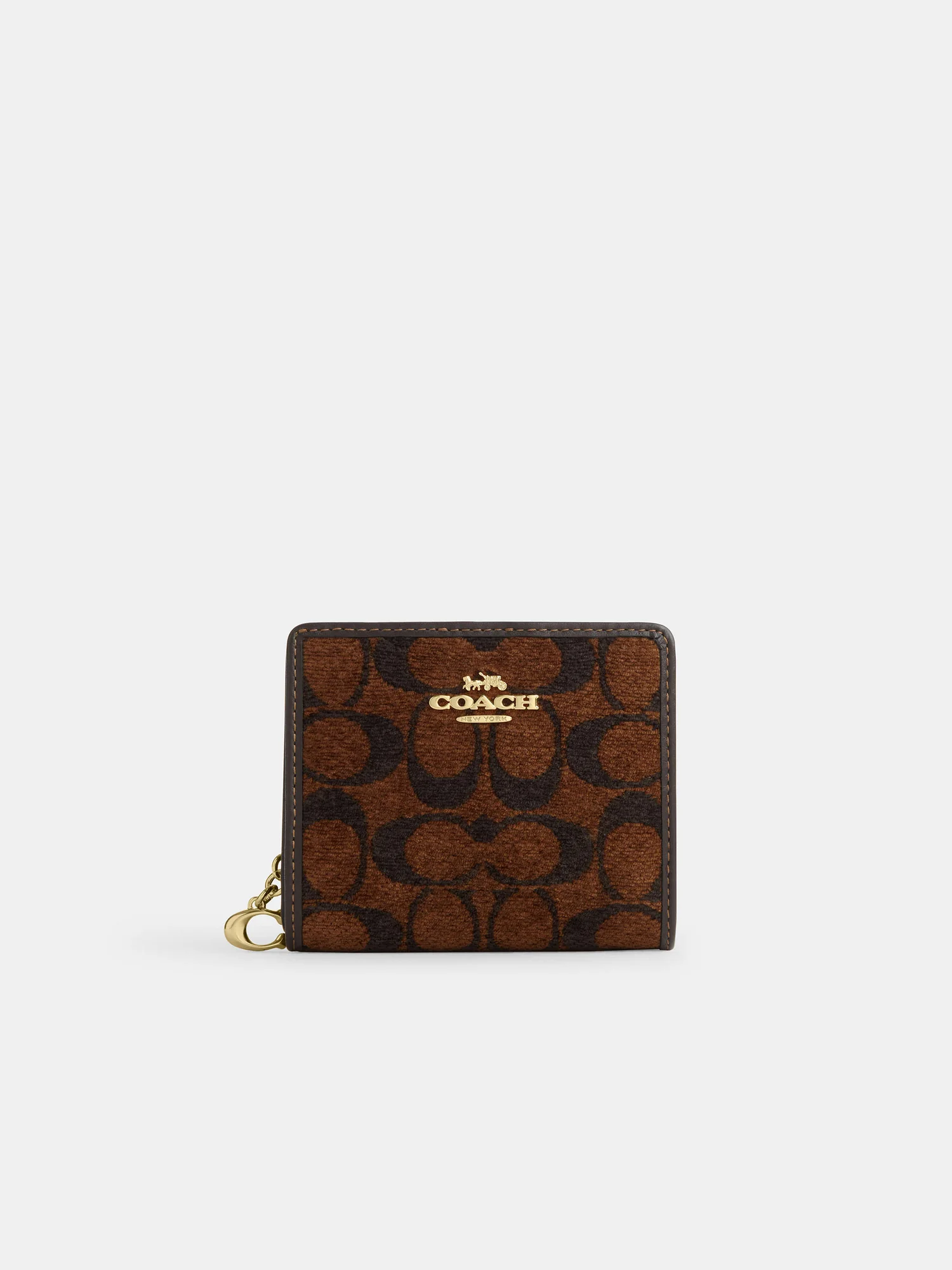 Кошелёк на кнопке Coach с фирменным узором — 8