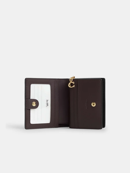 Небольшой кошелёк Coach на кнопке с фирменным принтом
