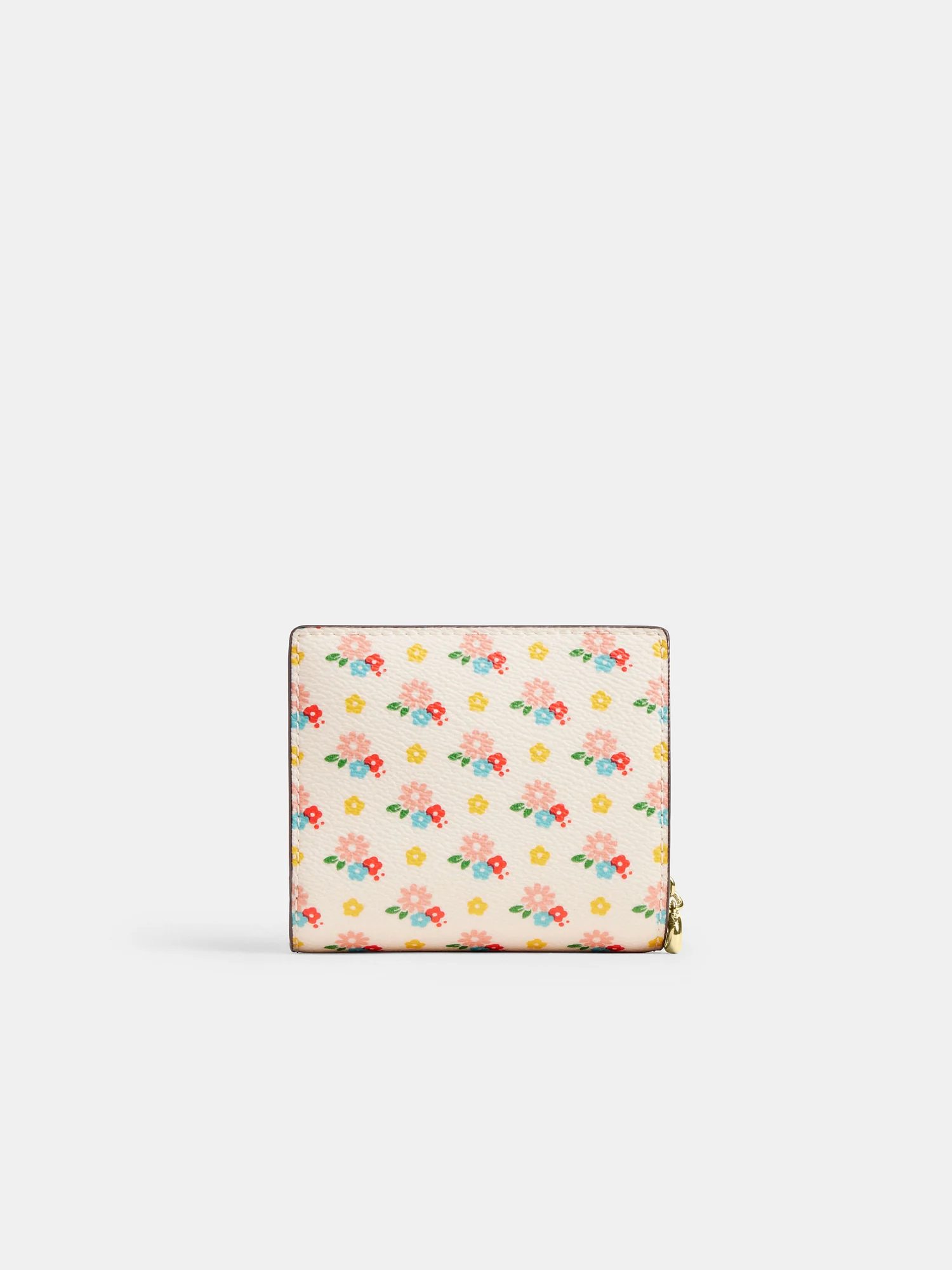 Кошелёк Coach на кнопке с цветочным принтом и подвеской — 10