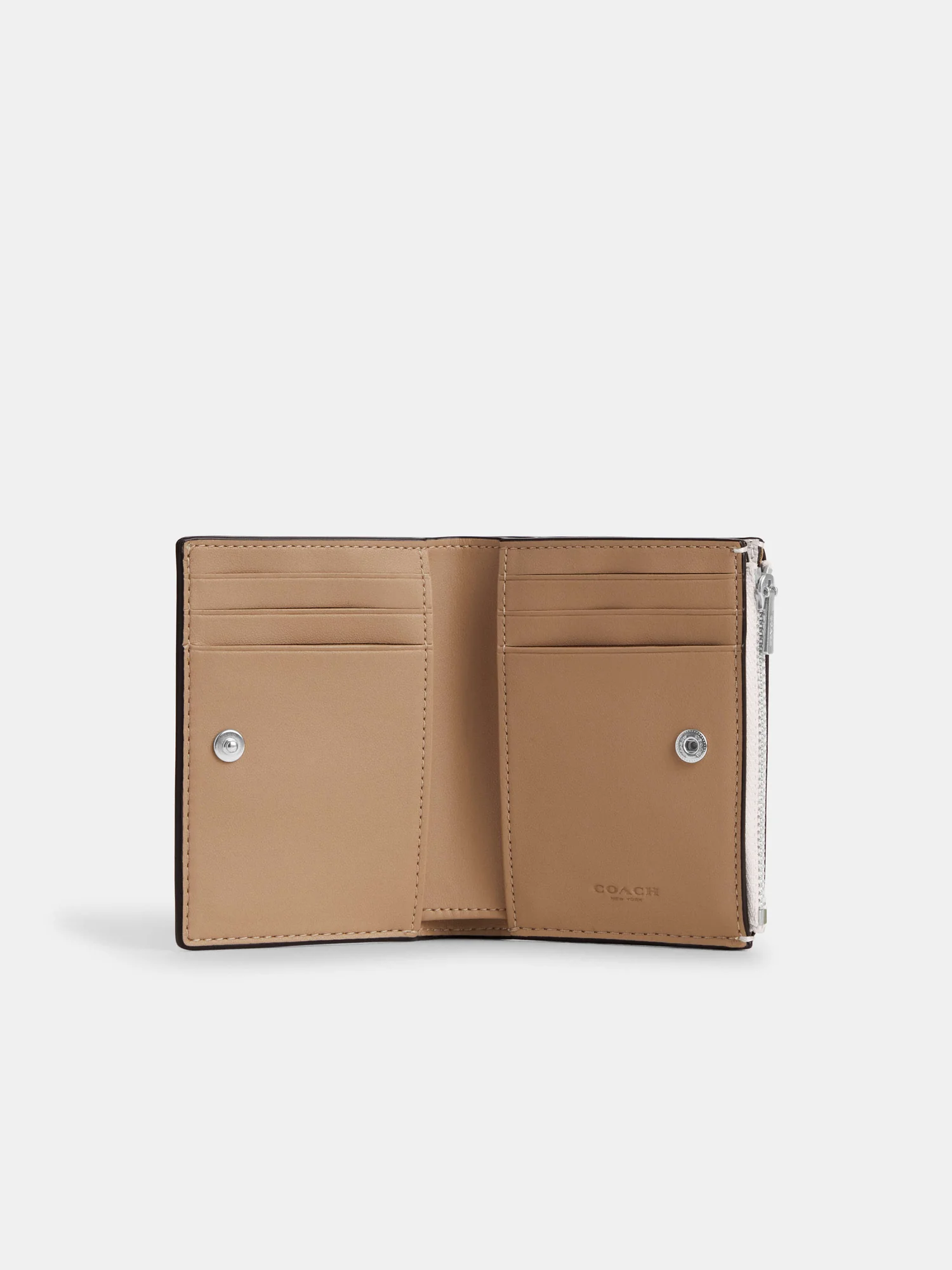 Кошелёк Coach двойного сложения из зернистой кожи — 7