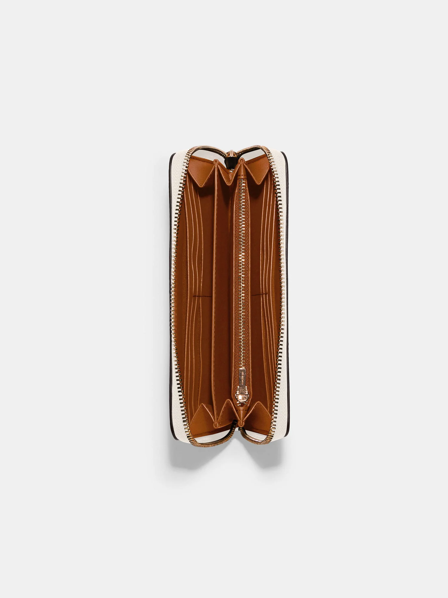 Длинный кошелёк на молнии Coach белый — 3