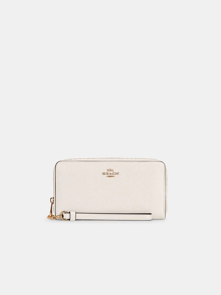 Длинный кошелёк на молнии Coach белый