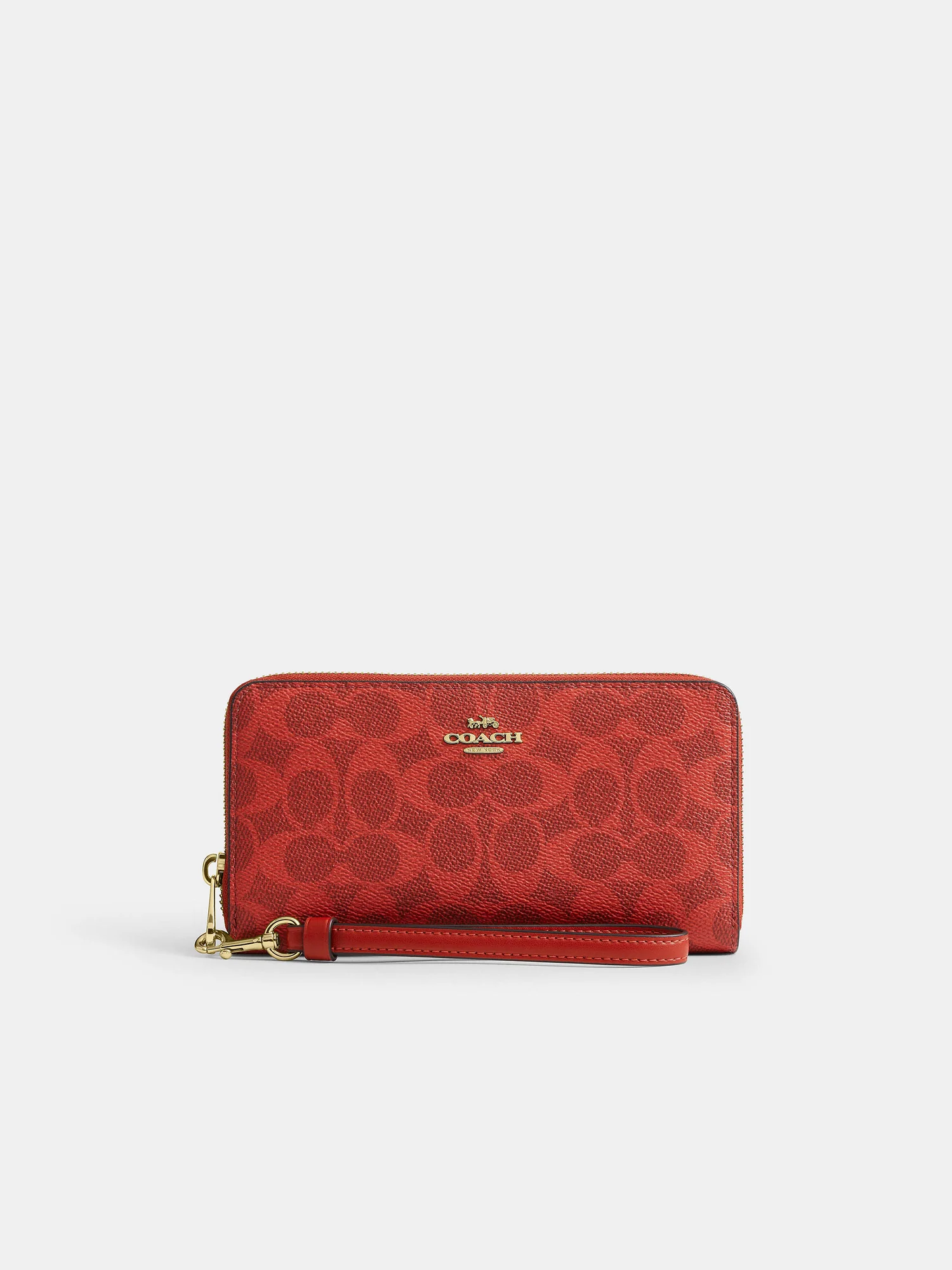 Длинный кошелёк Coach на молнии с фирменным принтом — 2
