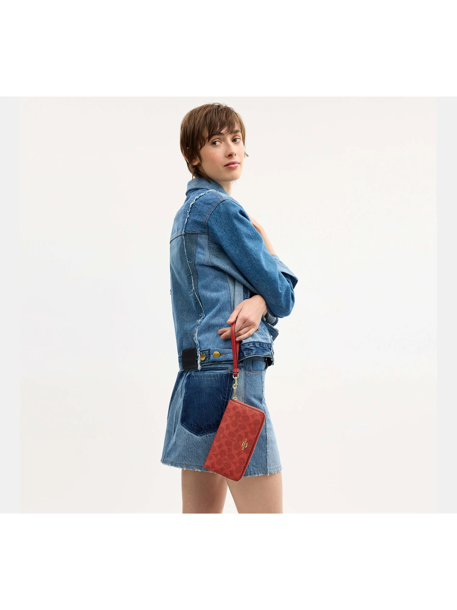 Длинный кошелёк Coach на молнии с фирменным принтом — 3