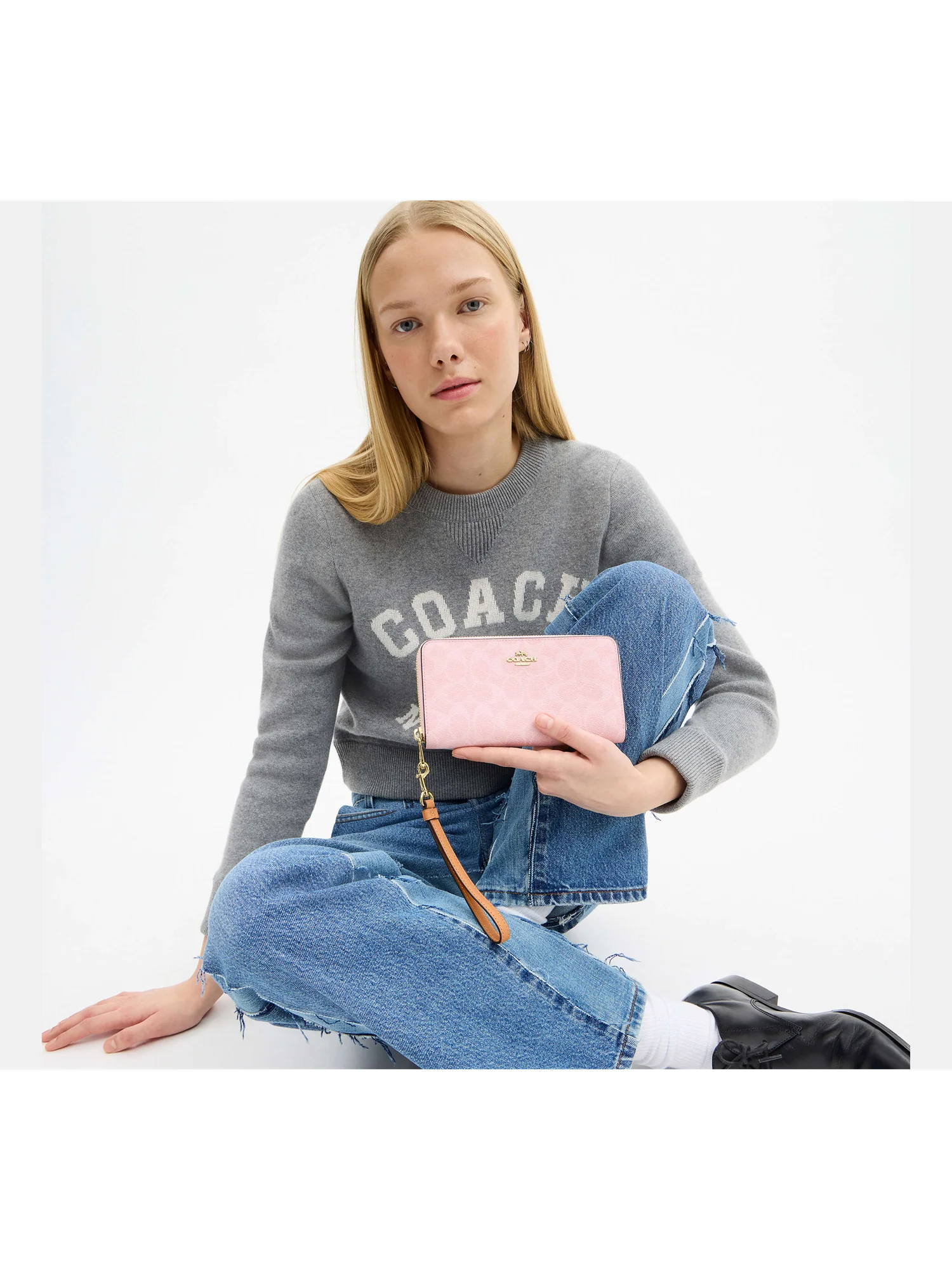 Кошелёк Coach на молнии с фирменным принтом — 2