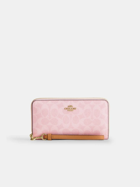Кошелёк Coach на молнии с фирменным принтом