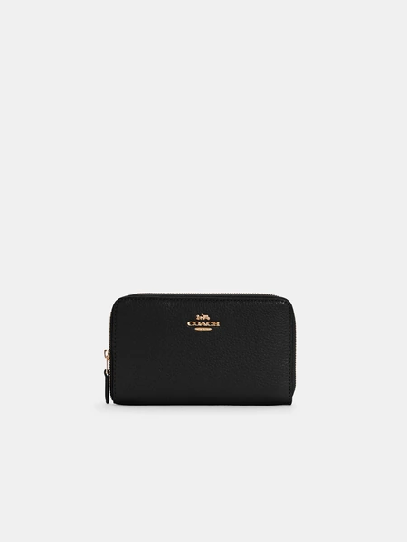 Кошелёк на молнии Coach среднего размера чёрный