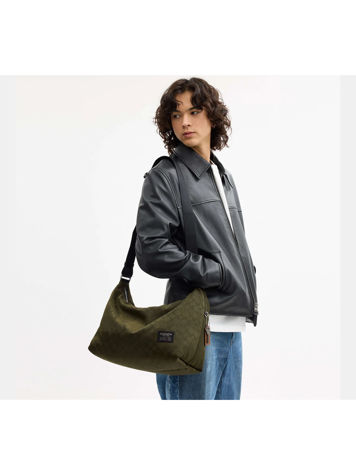 Сумка кросс-боди Coach Leo из сигнатурного нейлона — 14
