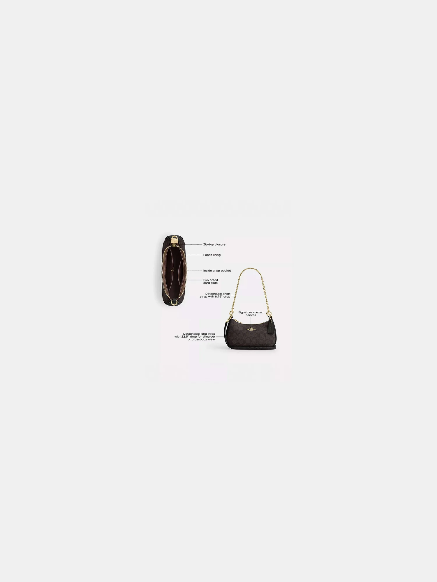 Мини-сумка Coach Teri с фирменным принтом — 17