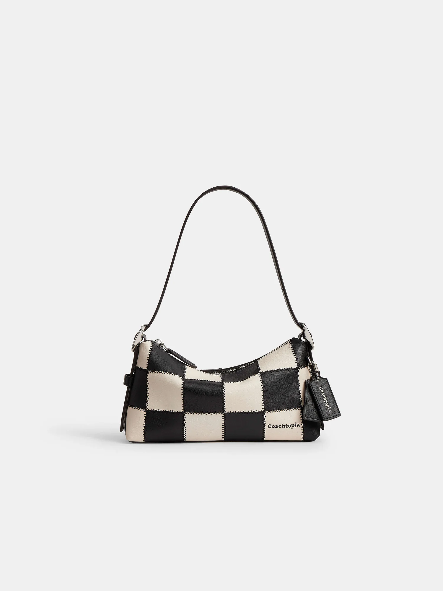 Компактная сумка на плечо Coach в шахматную клетку — 14