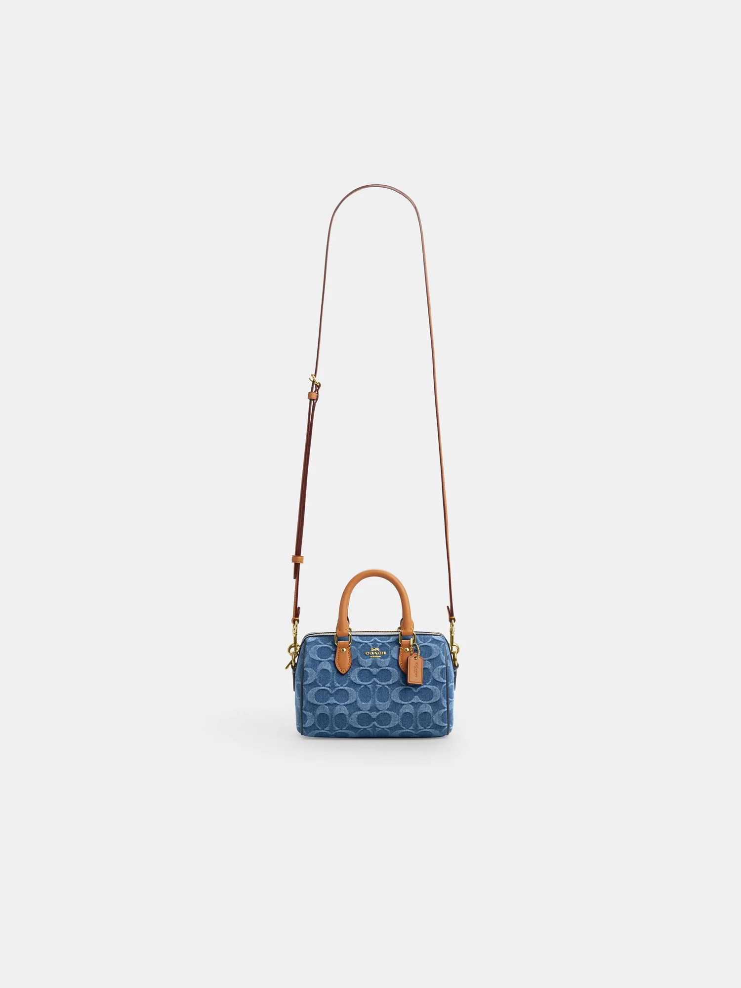 Мини-сумка кросс-боди Coach Rowan из джинсовой ткани Signature — 14