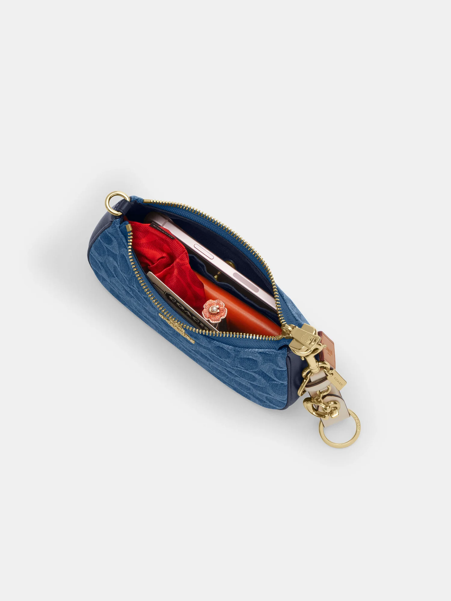 Мини-сумка кросс-боди Coach Teri из джинсовой ткани Signature — 11