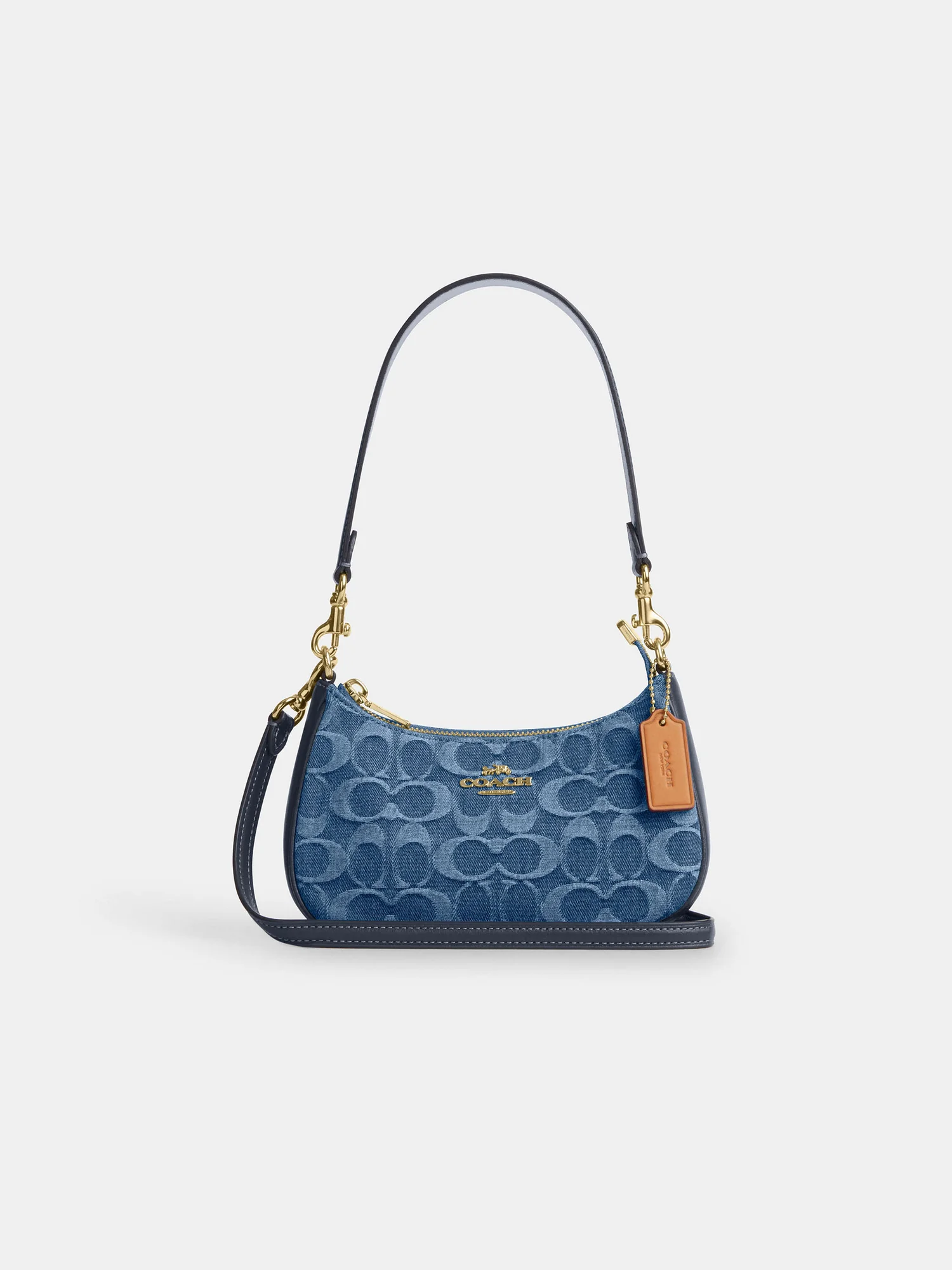 Мини-сумка кросс-боди Coach Teri из джинсовой ткани Signature — 7