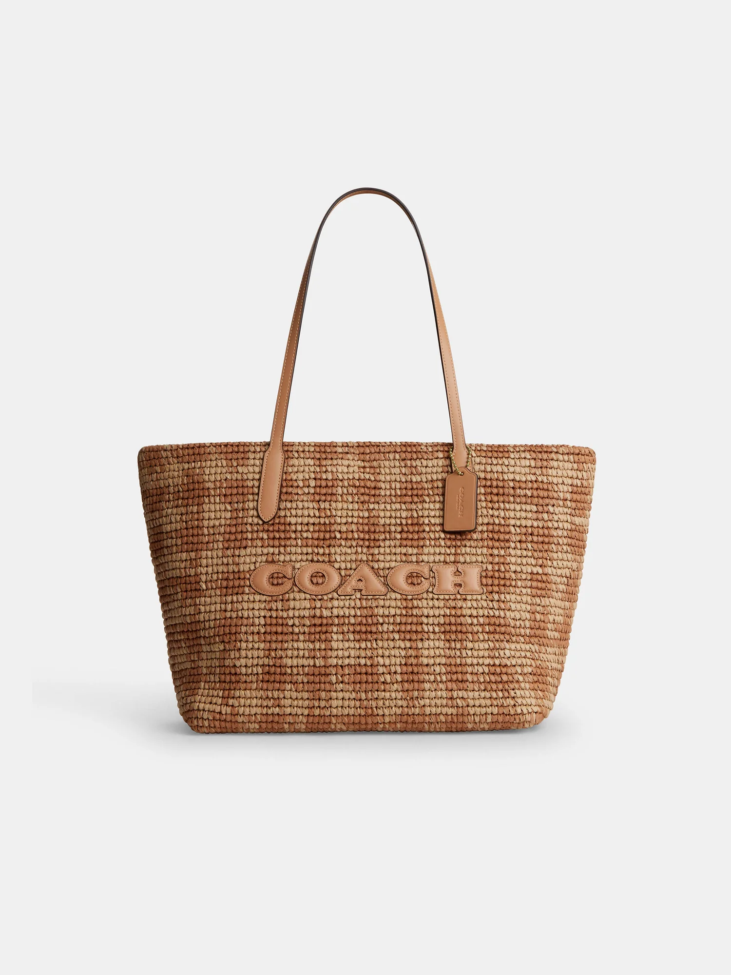 Сумка-тоут Coach City с принтом гингем — 14