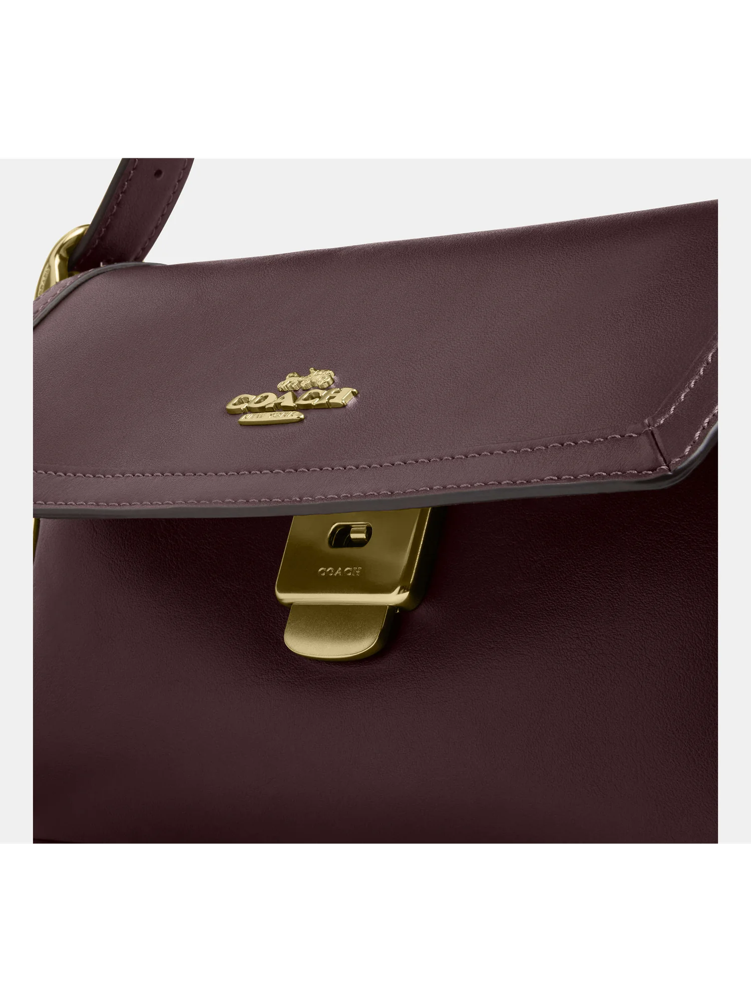 Кожаная сумка на плечо Coach Etta с клапаном — 5
