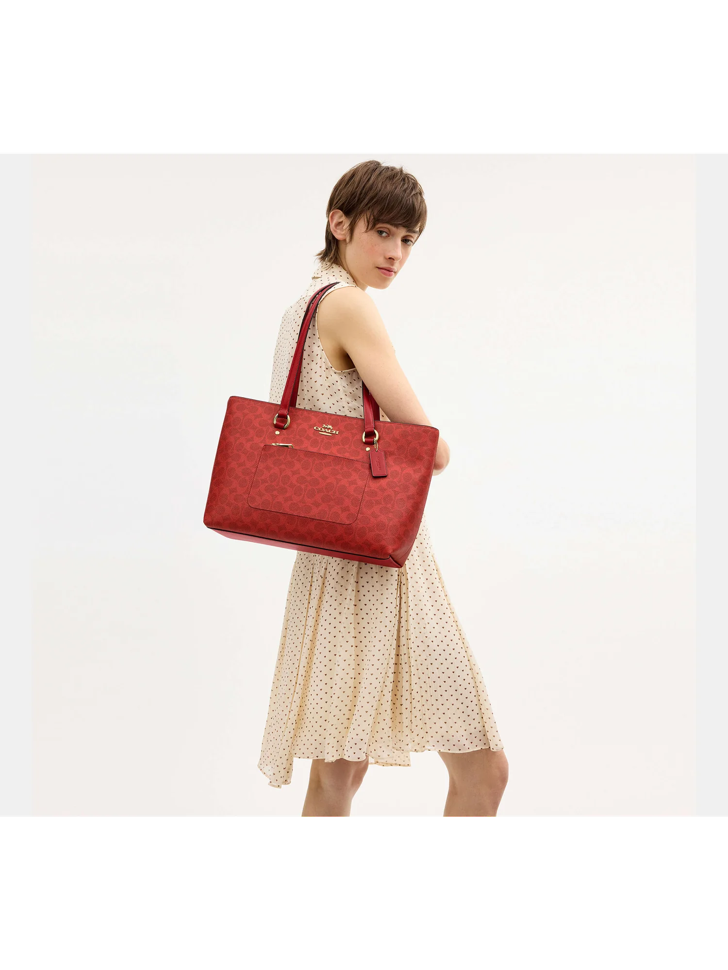 Сумка-тоут Coach Station в фирменном холсте — 15