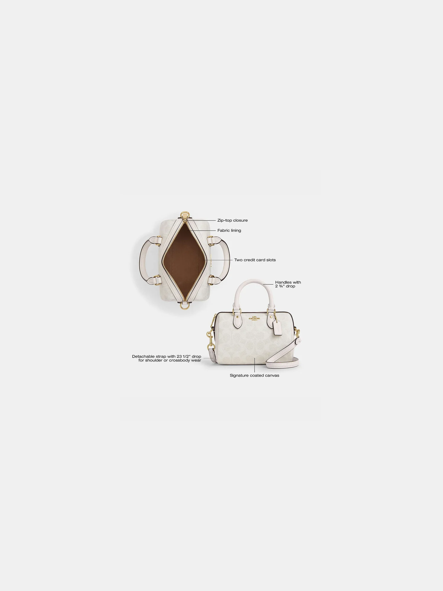 Мини-сумка Coach Rowan с фирменным принтом — 5