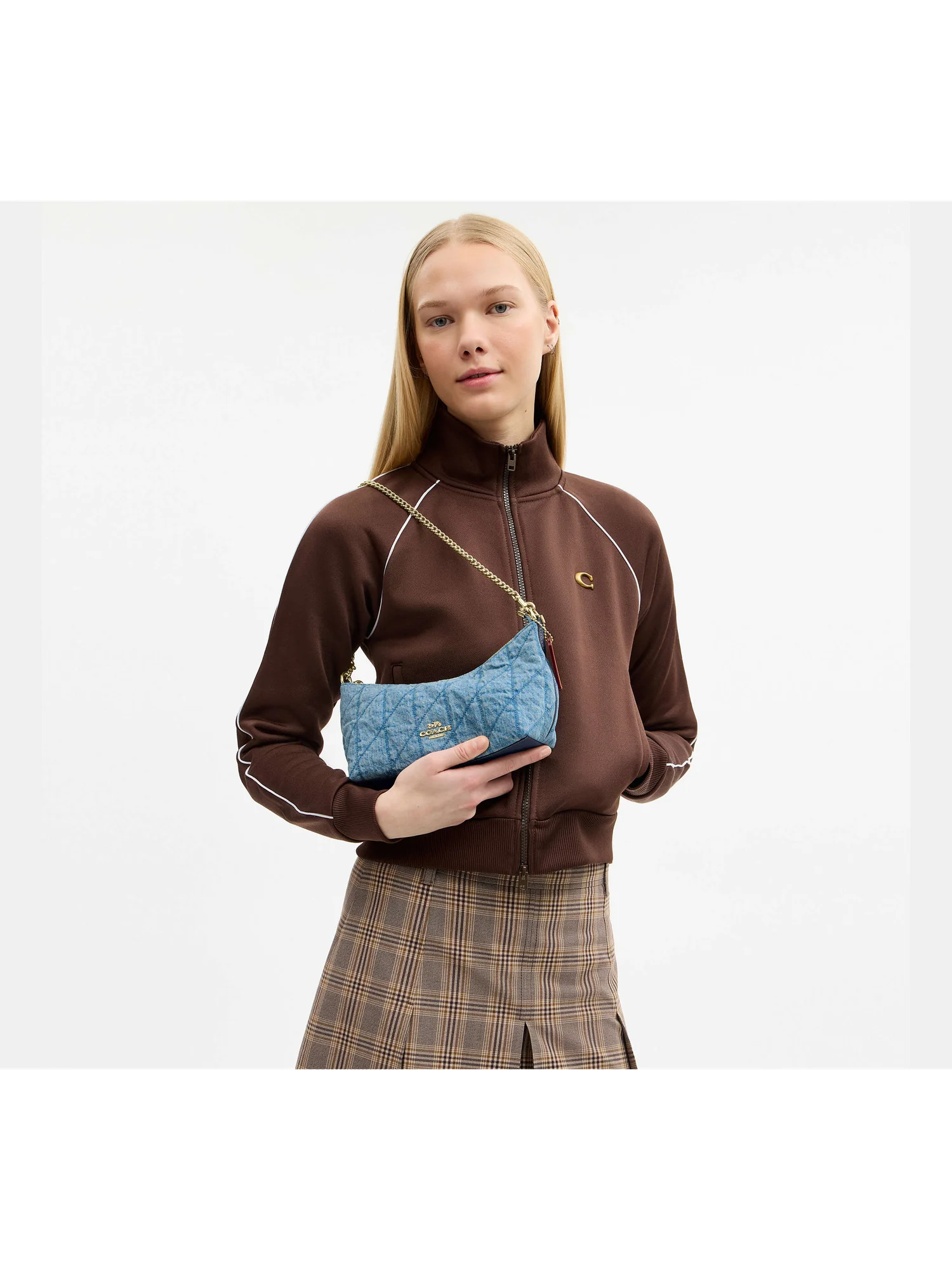 Стёганая сумка на плечо Coach Caitlin — 17