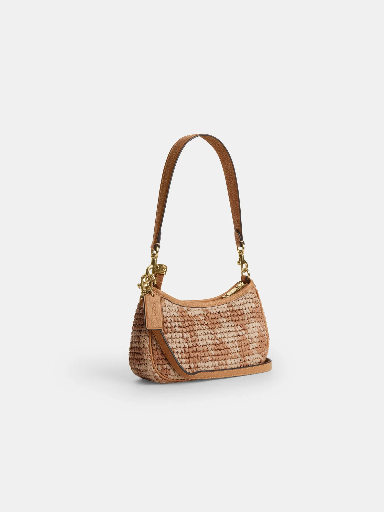 Мини-сумка кроссбоди Coach Teri с принтом гингем — 12