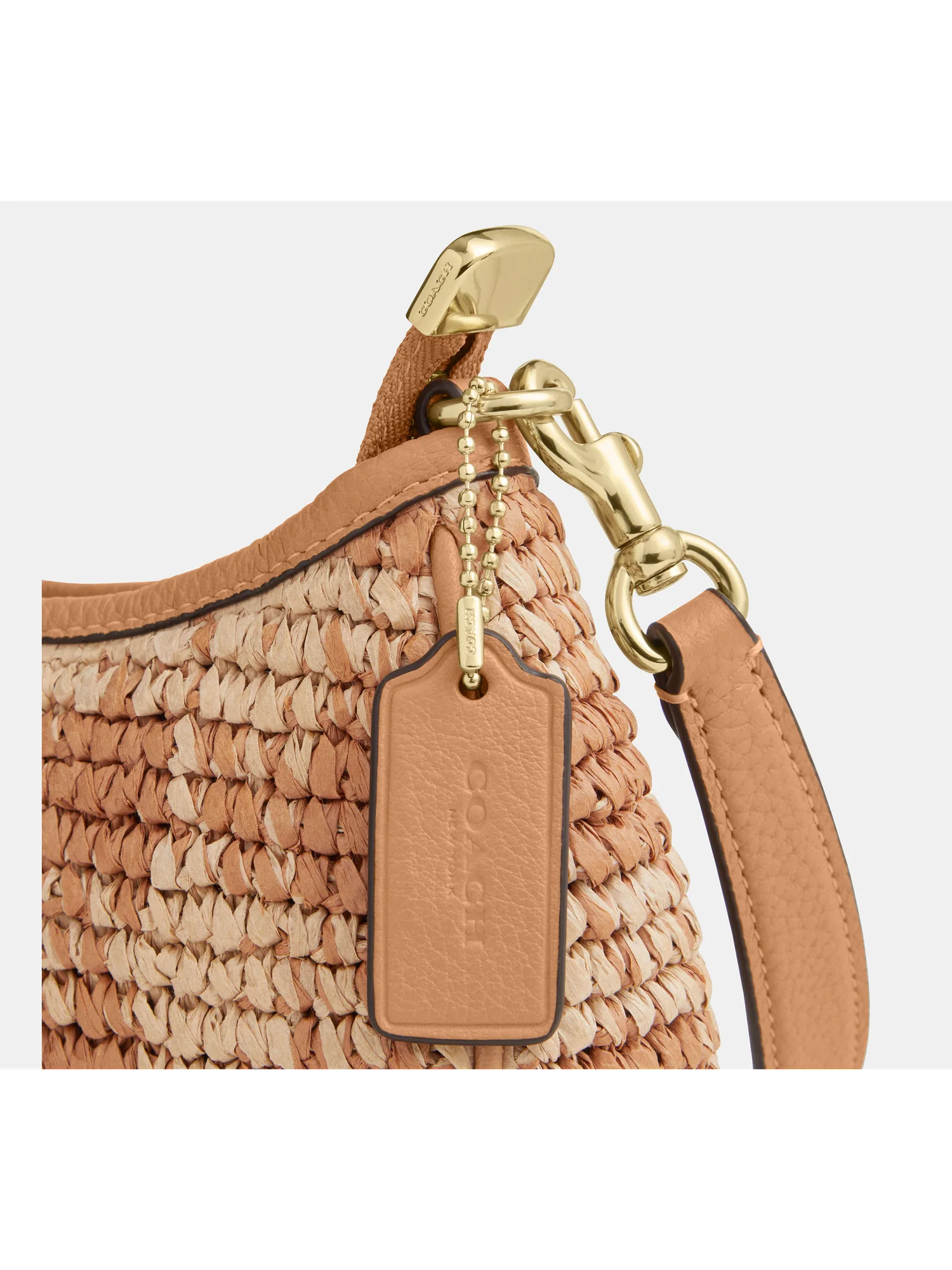 Мини-сумка кроссбоди Coach Teri с принтом гингем — 4