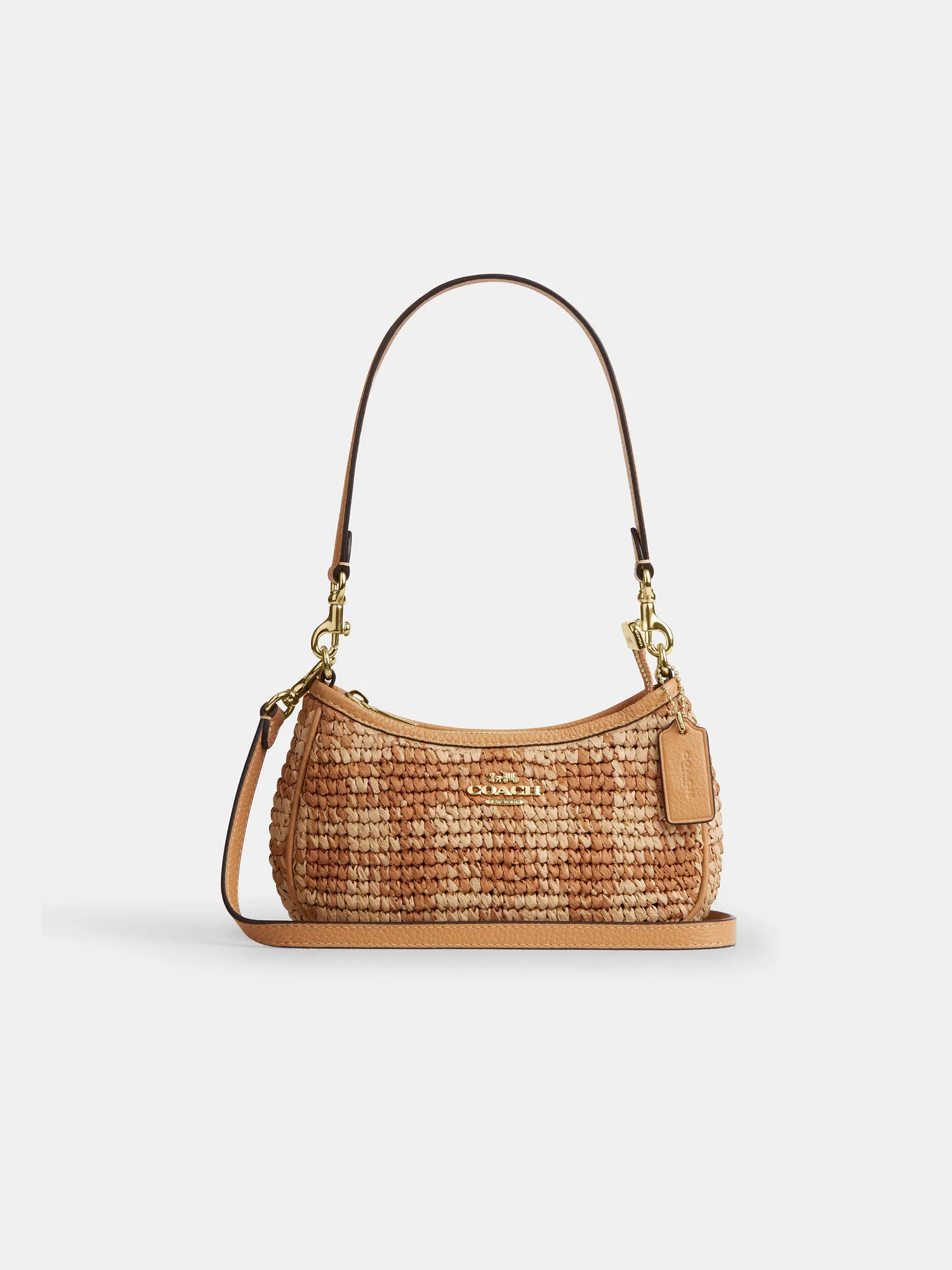 Мини-сумка кроссбоди Coach Teri с принтом гингем — 7