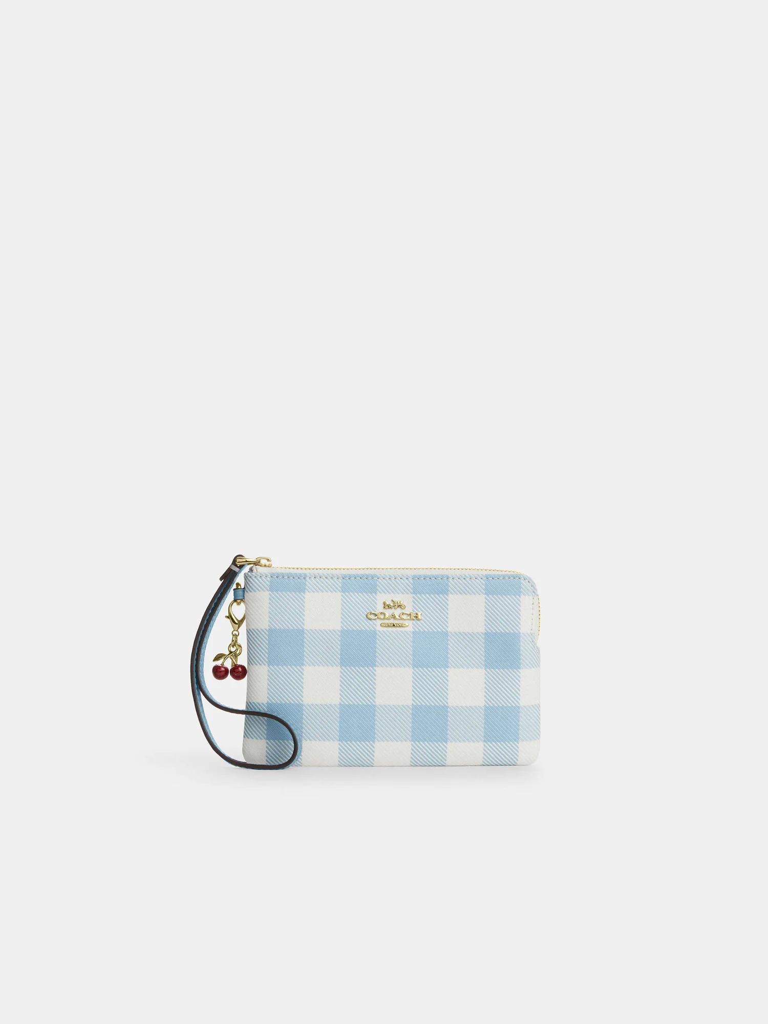 Кошелёк-браслет Corner Zip с принтом «гингем» и подвеской — 11