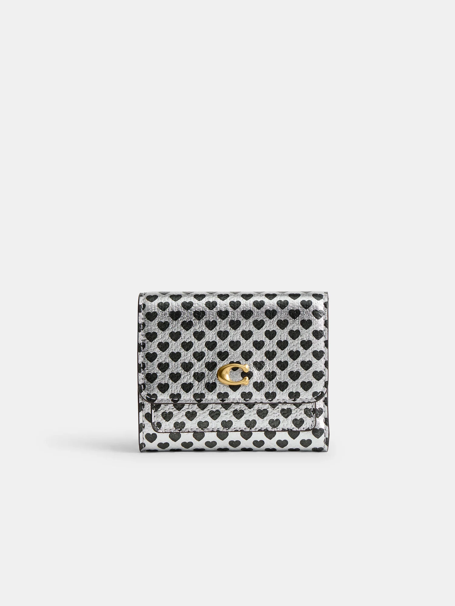Маленький кошелёк Coach Mila с принтом сердечек — 6