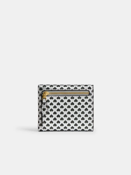 Маленький кошелёк Coach Mila с принтом сердечек