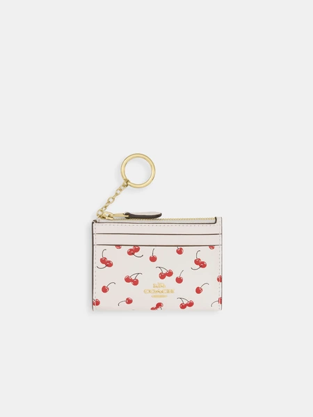 Мини-картхолдер Coach с принтом вишни