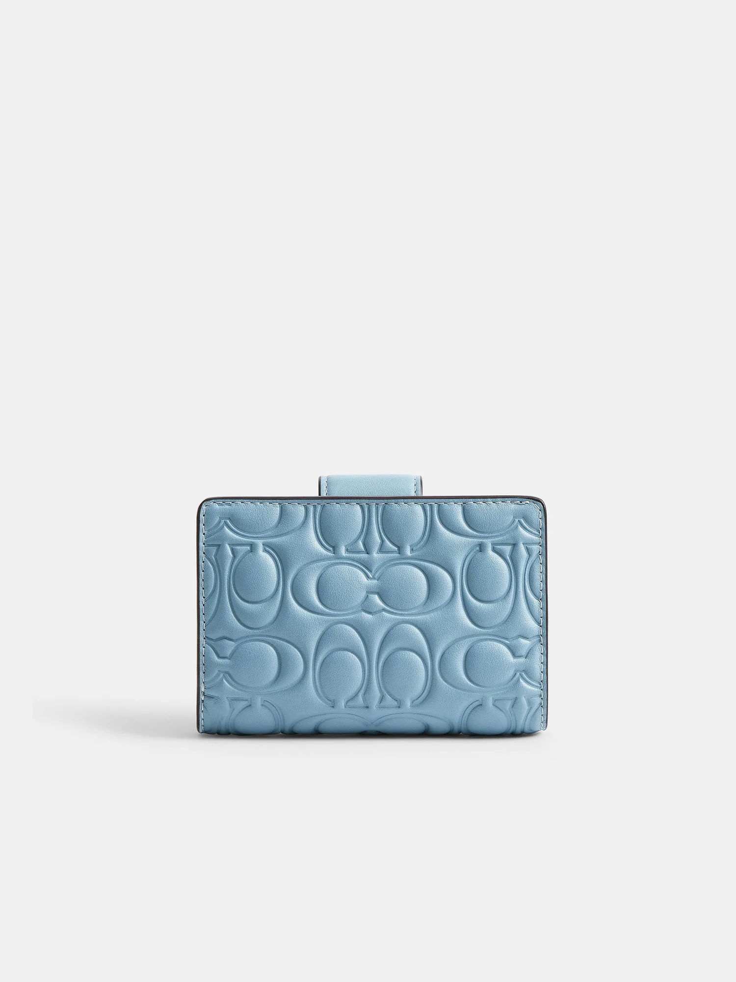 Кожаный кошелек Coach с тиснением на молнии — 14