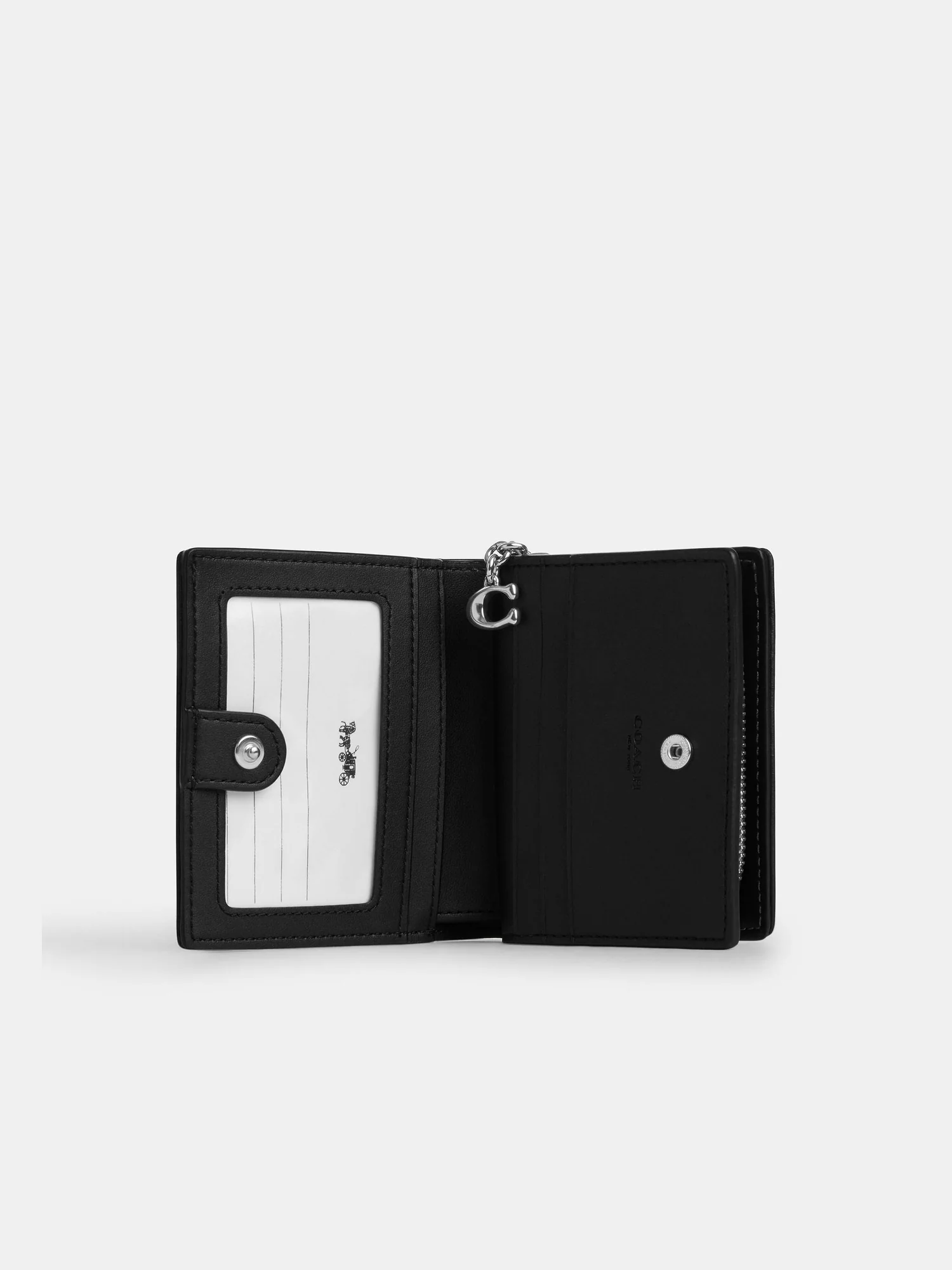 Компактный кошелек Coach на кнопке из фирменного денима — 3