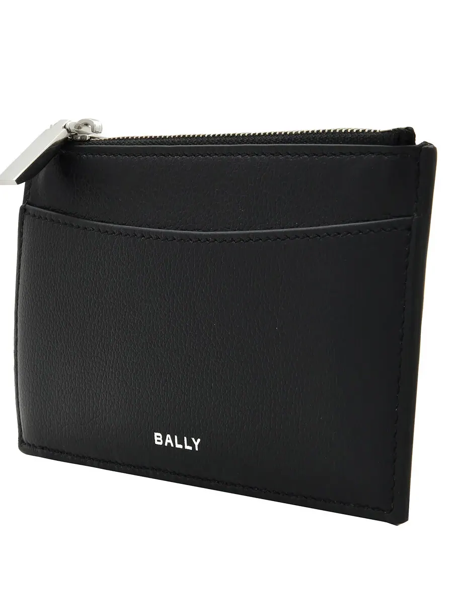 Кожаный держатель для карт Bally Banque Zip — изображение 3 из 5, черный