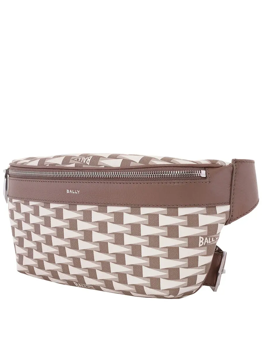 Кожаная сумка на пояс Bally с геометрическим узором — 4