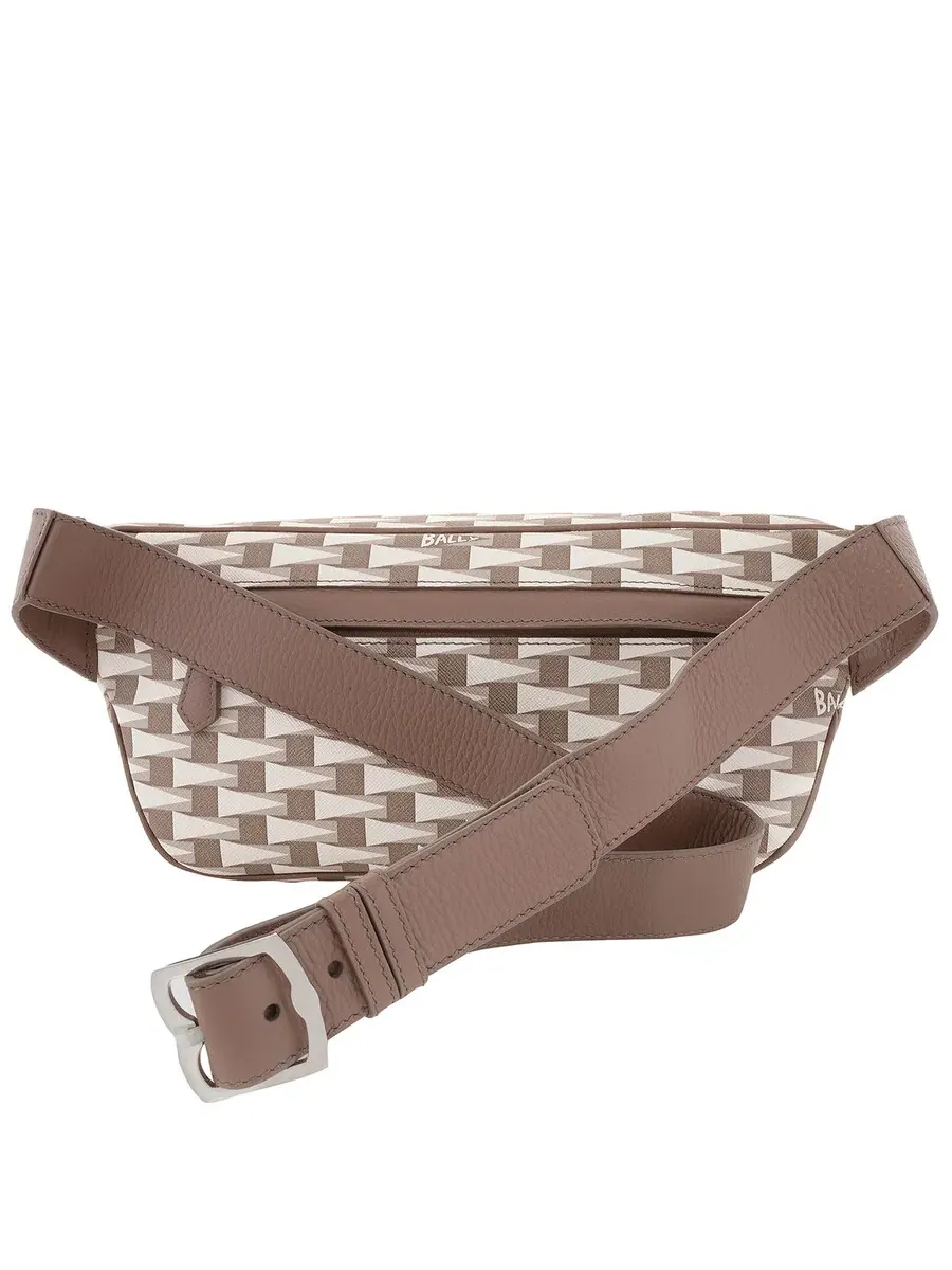 Кожаная сумка на пояс Bally с геометрическим узором — 5