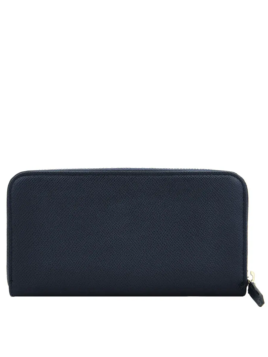 Кошелек Bvlgari Blue Leather на молнии — изображение 3 из 4, синий