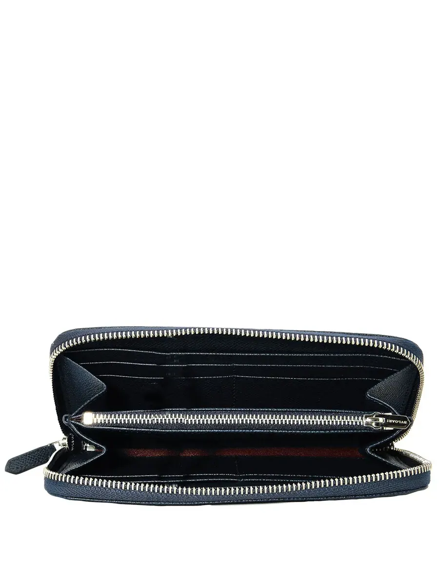 Кошелек Bvlgari Blue Leather на молнии — изображение 4 из 4, синий