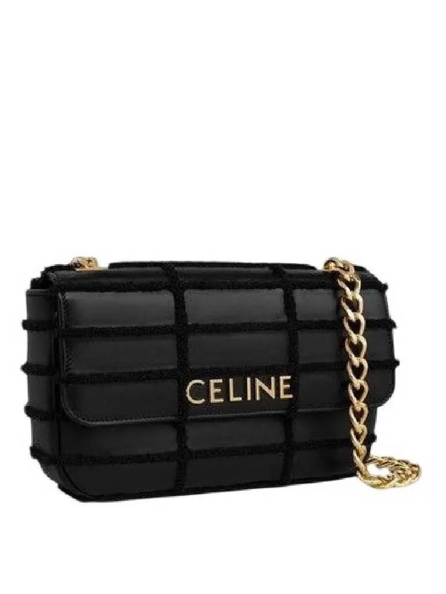 Плечевая сумка Celine Chain — черный
