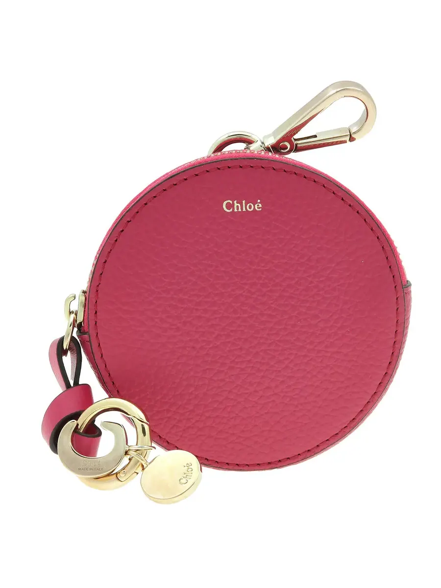 Кошелек для монет Chloé Alphabet из кожи — розовый