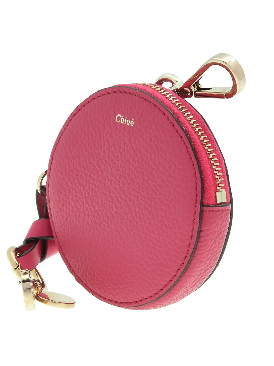 Кошелек для монет Chloé Alphabet из кожи — изображение 2 из 4, розовый