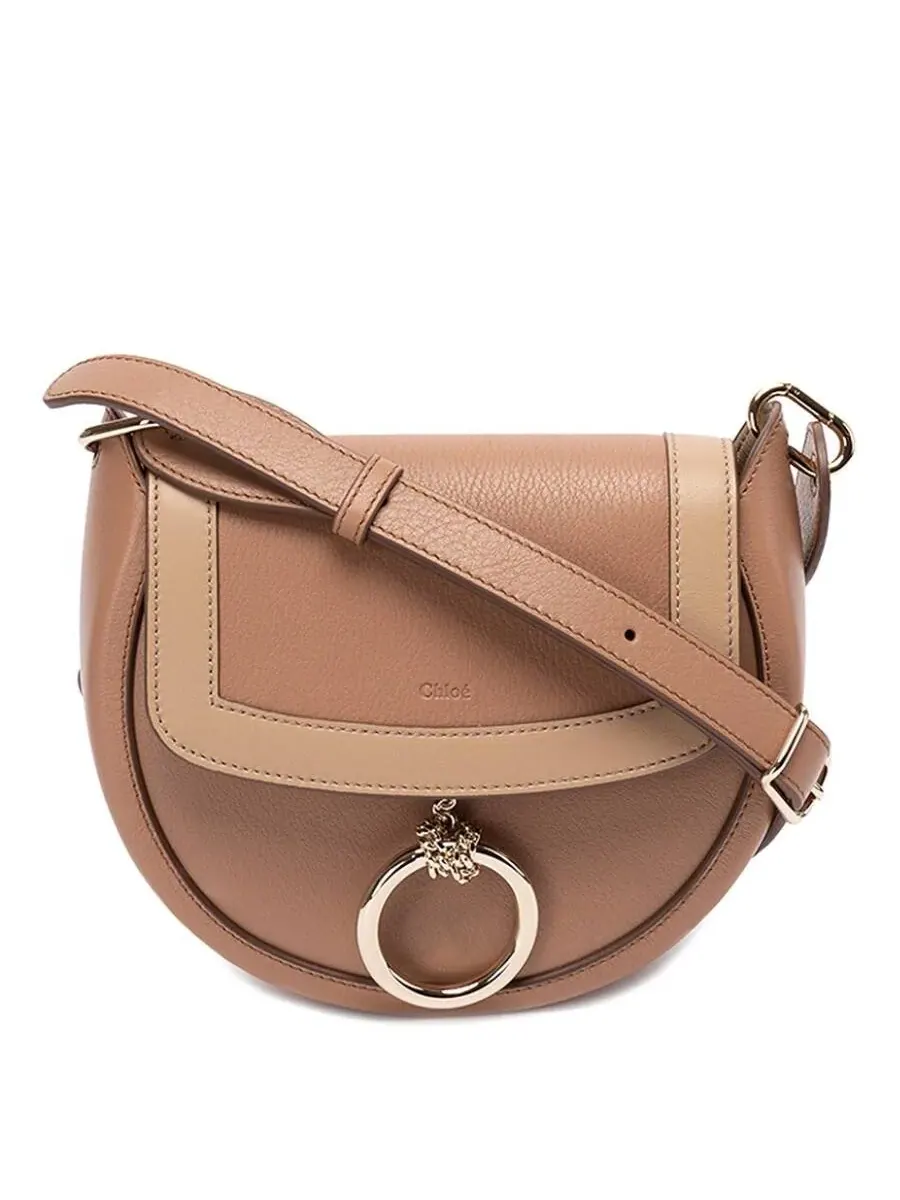 Кроссбоди-сумка Chloé Arlene Small Ring Half-Moon — бежевый