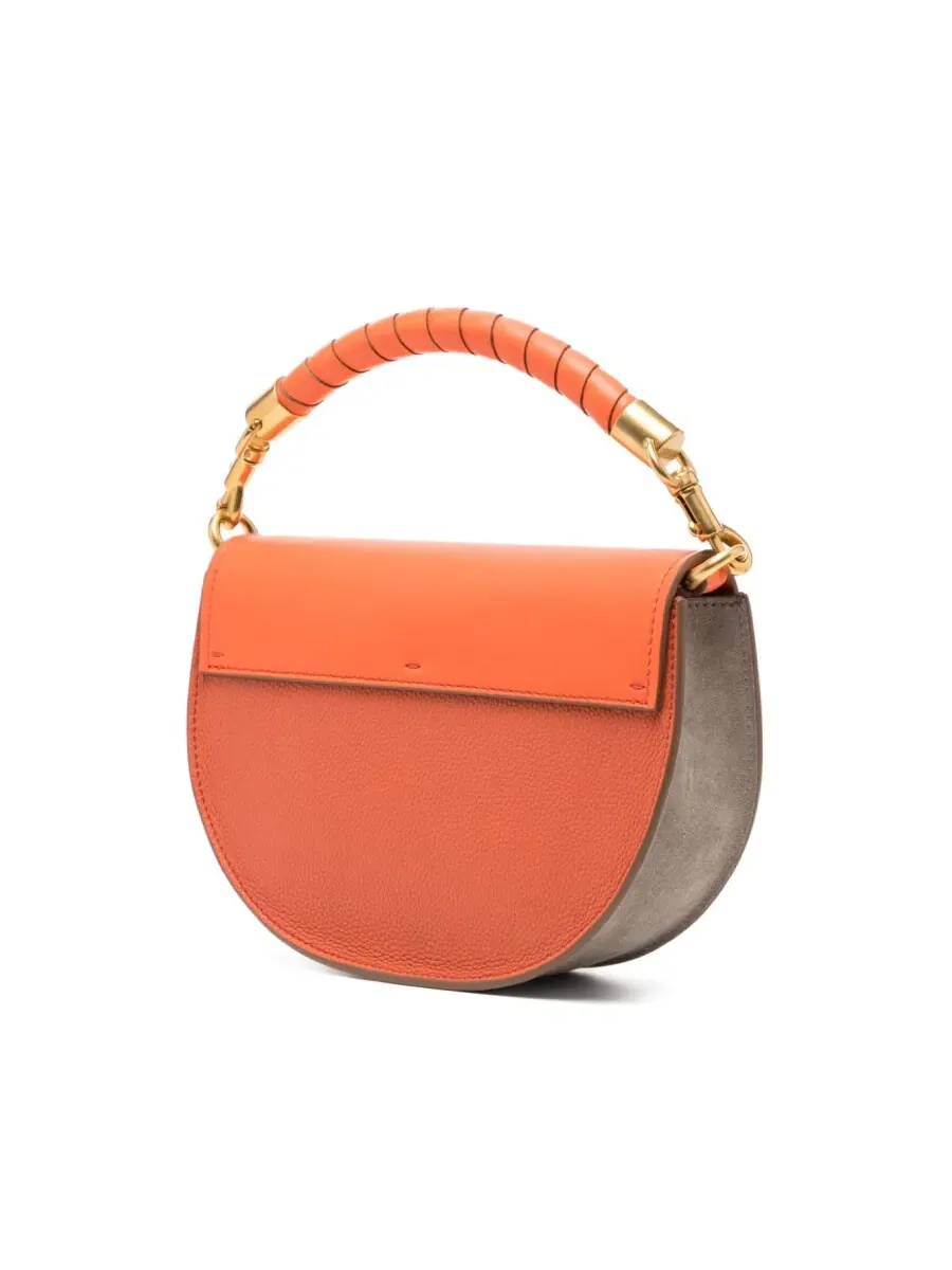 Сумка-тоут Chloé Marcie Chain Flap из кожи — изображение 2 из 4, оранжевый