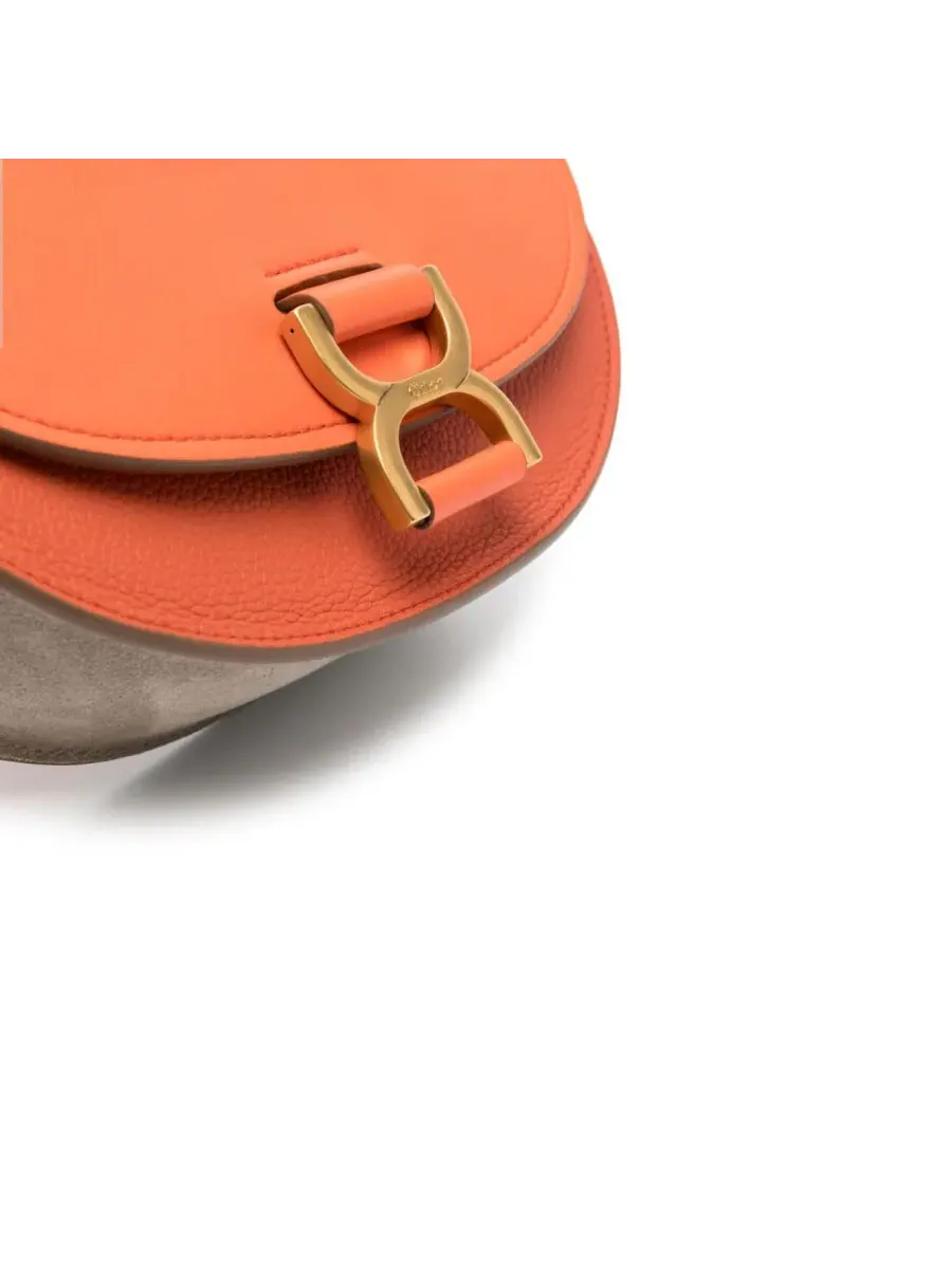 Сумка-тоут Chloé Marcie Chain Flap из кожи — изображение 4 из 4, оранжевый