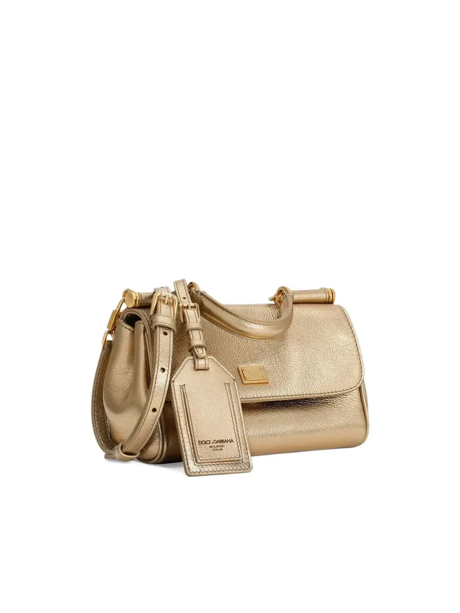 Кожаная сумка Dolce & Gabbana My Sicily — изображение 2 из 4, золото