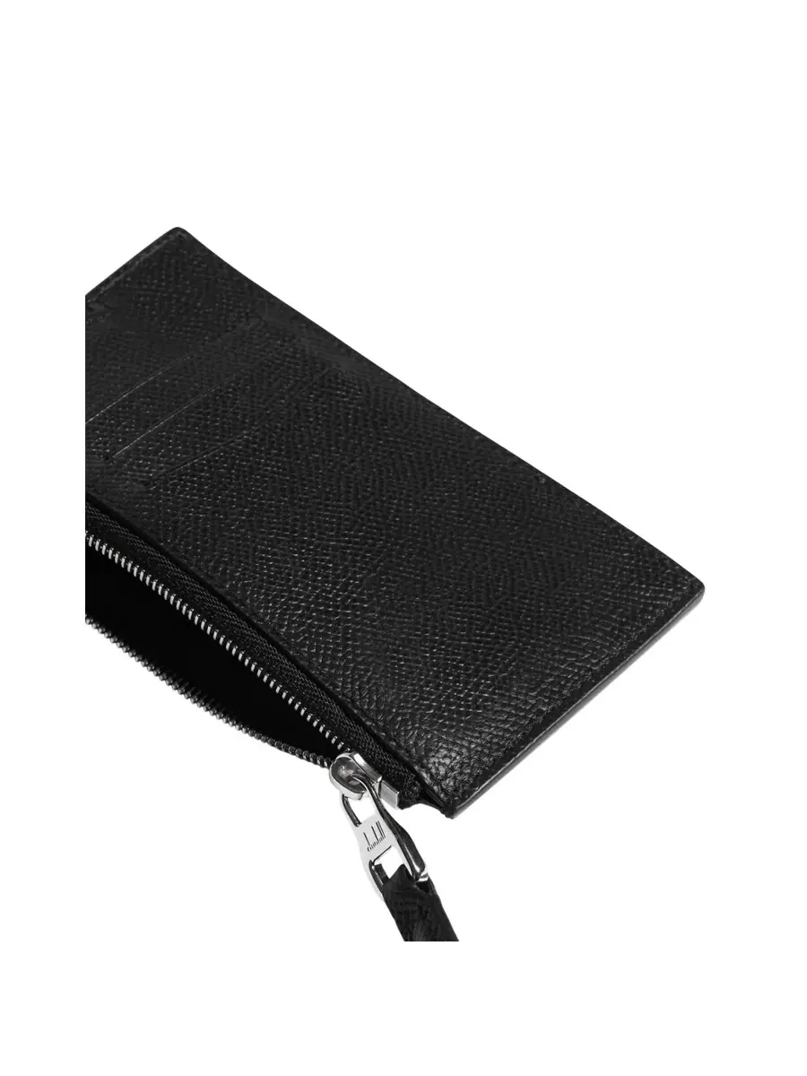 Кожаный держатель для карт Dunhill Cadogan с молнией — изображение 3 из 3, черный