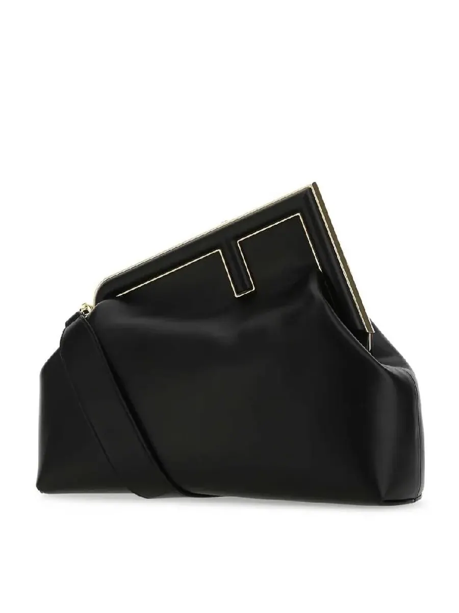 Кожаная сумка через плечо Fendi First — изображение 3 из 4, черный