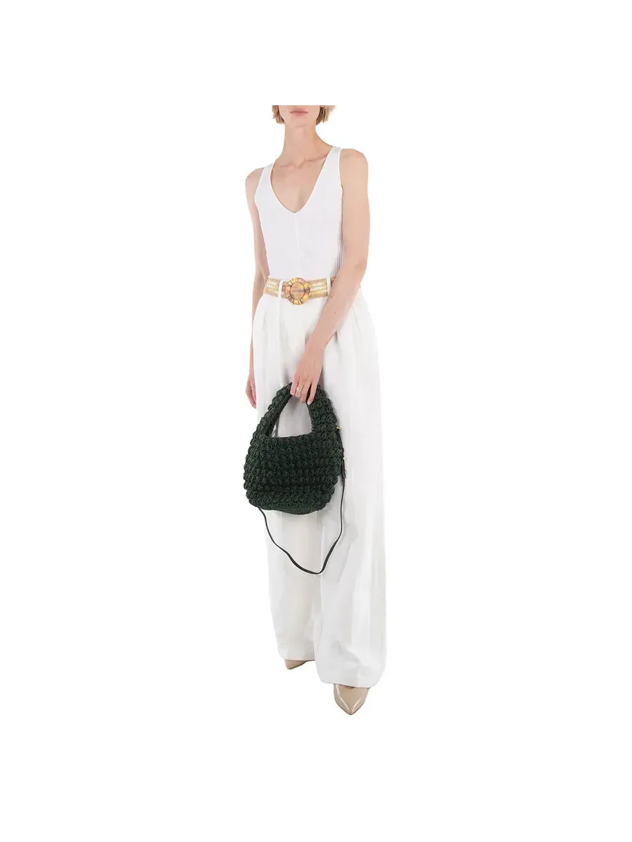 Сумка JW Anderson Khaki Popcorn с плетеной верхней ручкой — 2